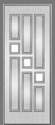 Образец стеклянной вставки для входной двери №4