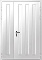 Линейный рисунок для двухстворчатой металлической двери №2