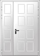 Линейный рисунок для двухстворчатой металлической двери №8
