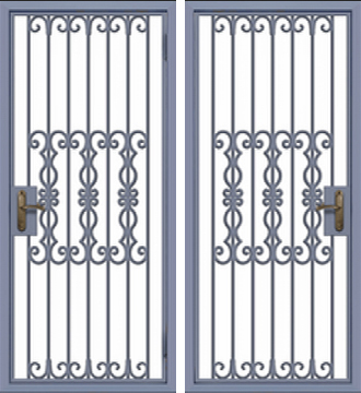 Дверь сварная решетчатая ЛД-208 цвет в ассортименте
