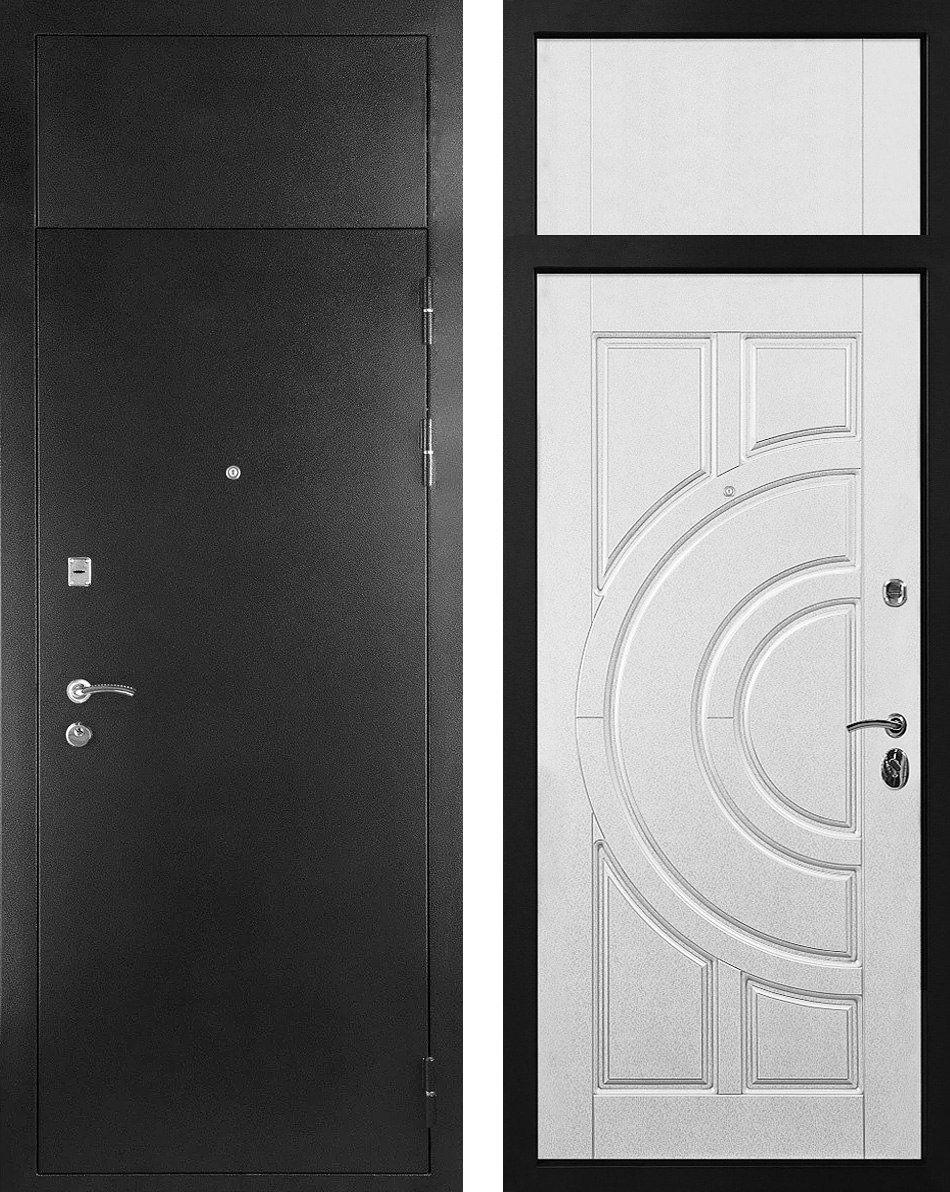 Дверь входная с фрамугой ЛД-734 порошковое напыление