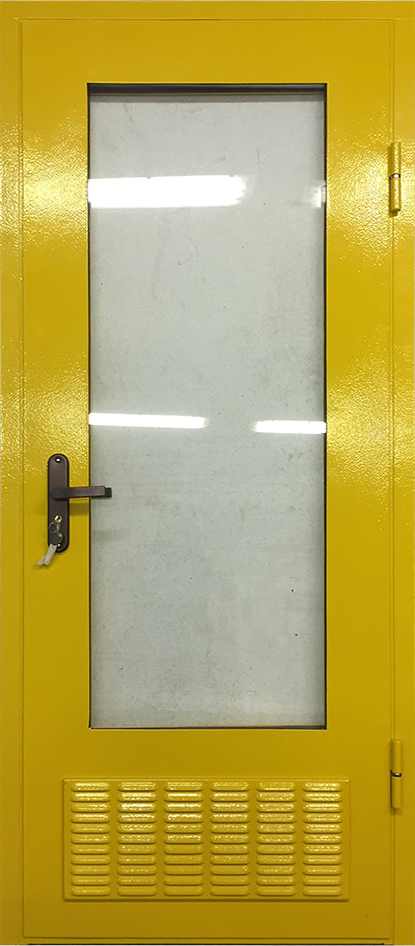 Металлическая дверь в топочную котельную ЛД-466 RAL 1018